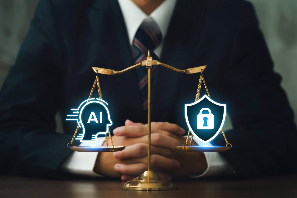 AI Ethics and Laws for Balancing Artificial Intelligence (AI) and Safety. Developing AI codes of ethics. Compliance, regulation, standard , business policy and responsibility for privacy data. ai tools